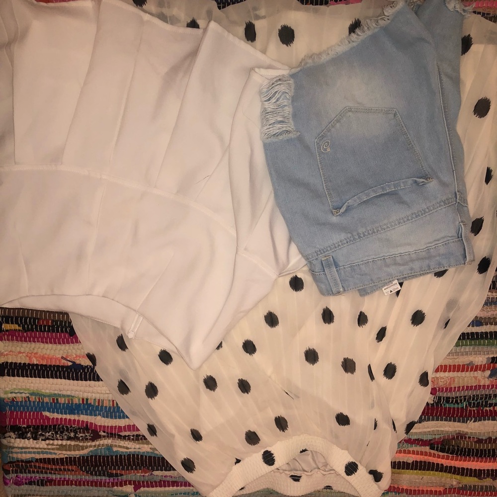 Maxi Skirt/White Pleated Skirt/Shorts